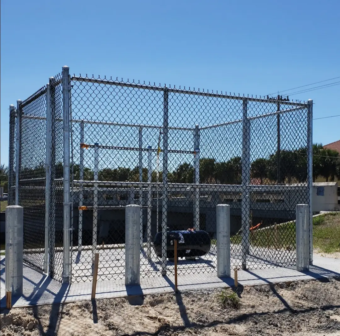 Chain Link Fence Silver